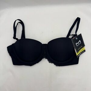 Maidenform Strapless Push-Up Bra Black Underwire Sz 34A
